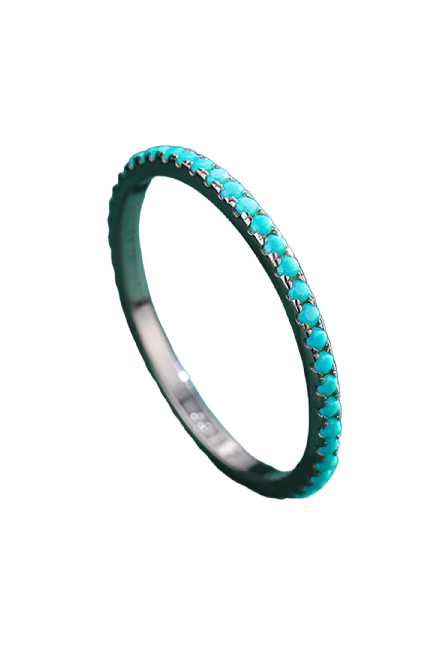 925 Sterling Silver Artificial Turquoise Ring