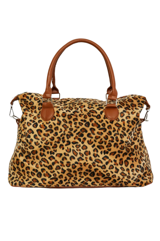 Animal Print Brushed Weekender Bag