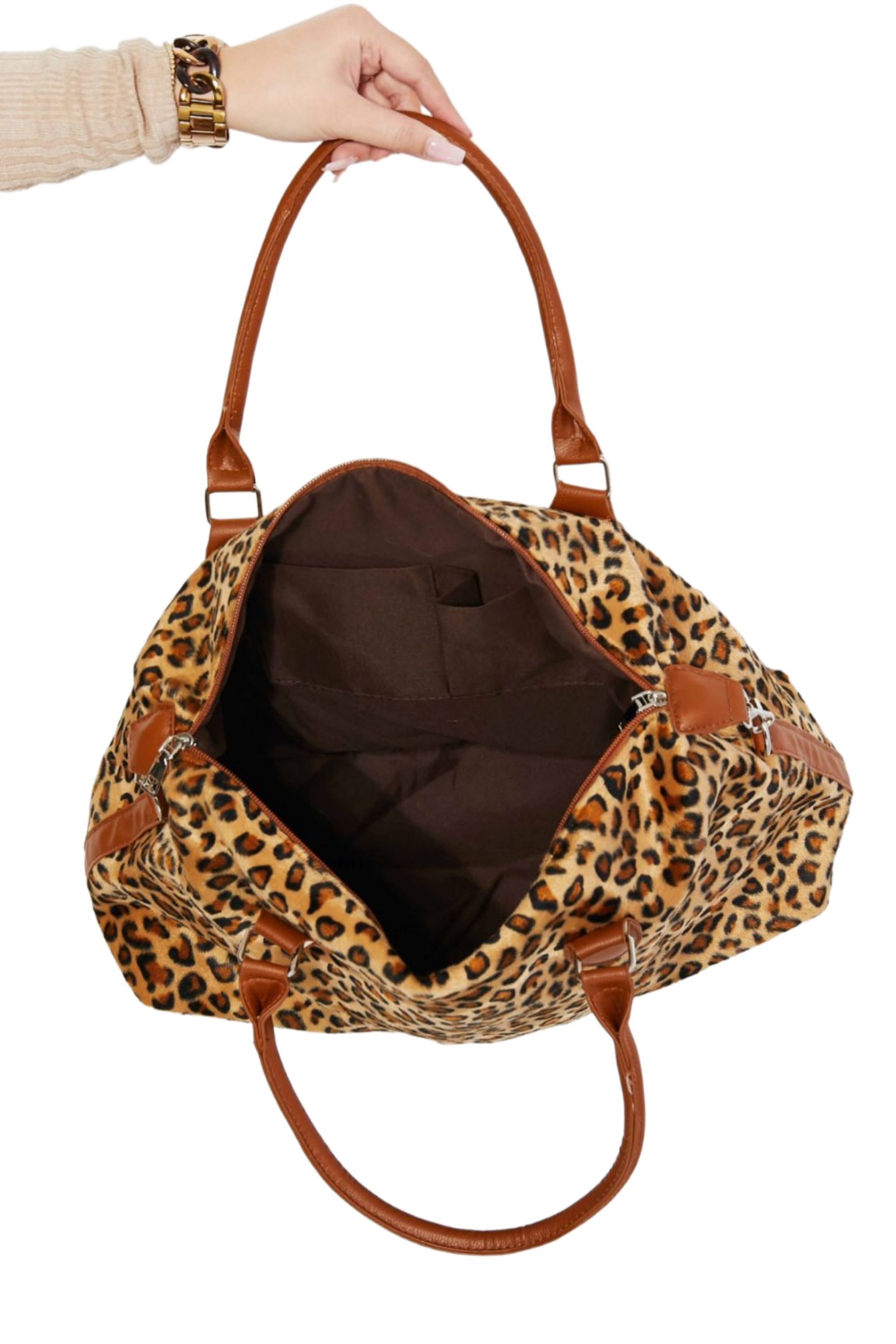 Animal Print Brushed Weekender Bag