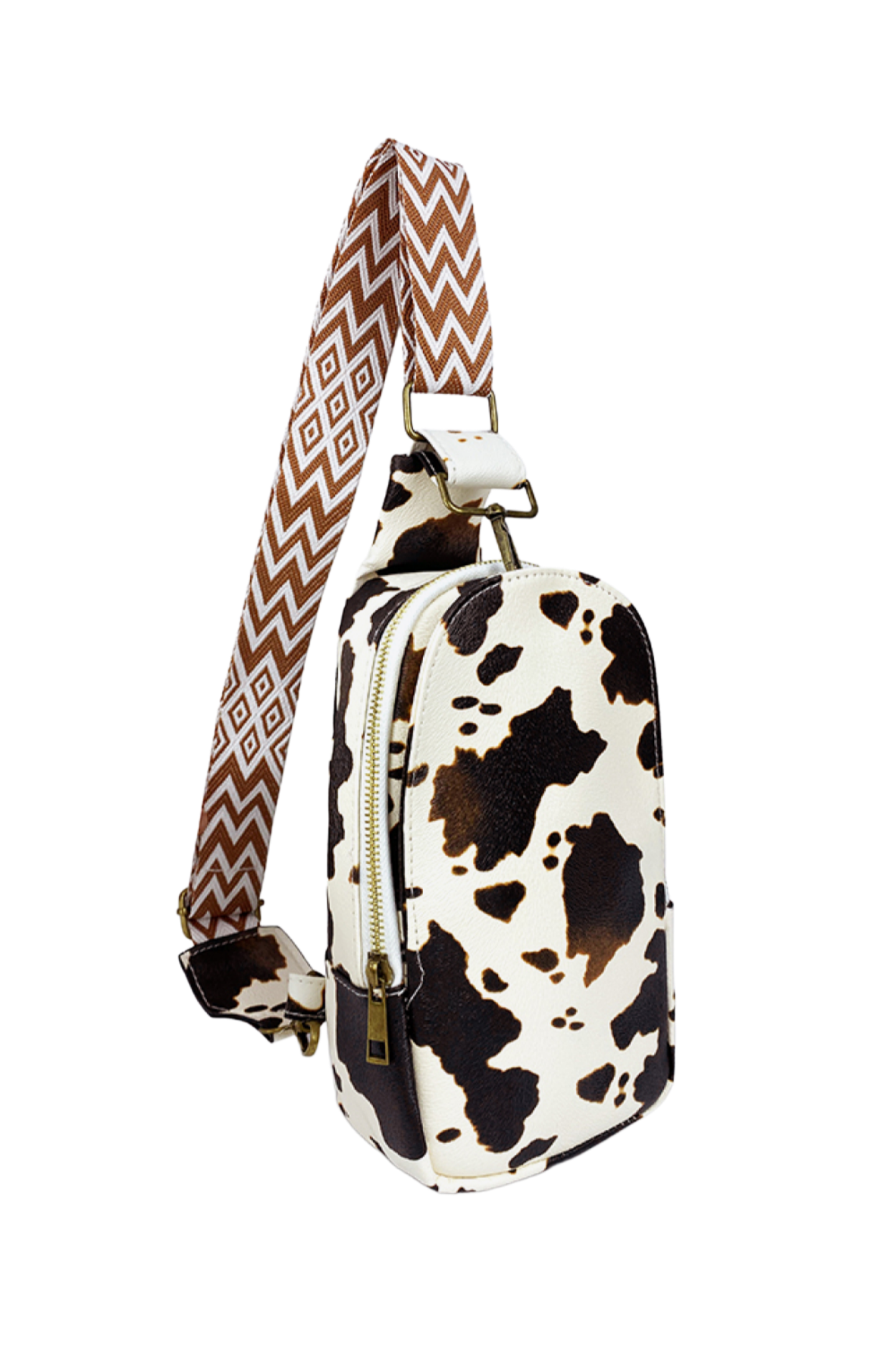 Printed Leather Sling Bag