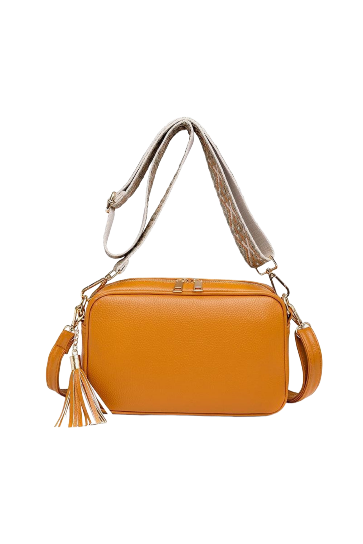 Leather Tassel Crossbody Bag