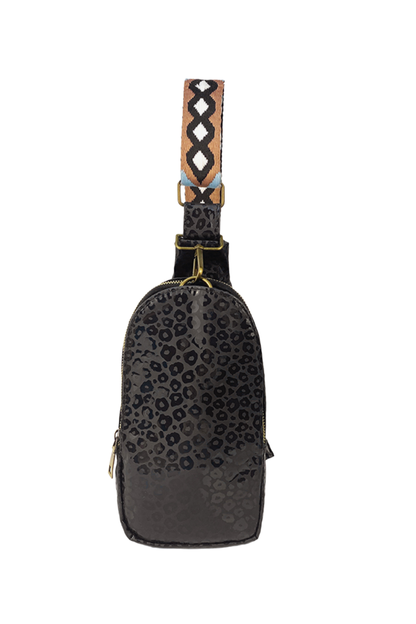 Printed Leather Sling Bag