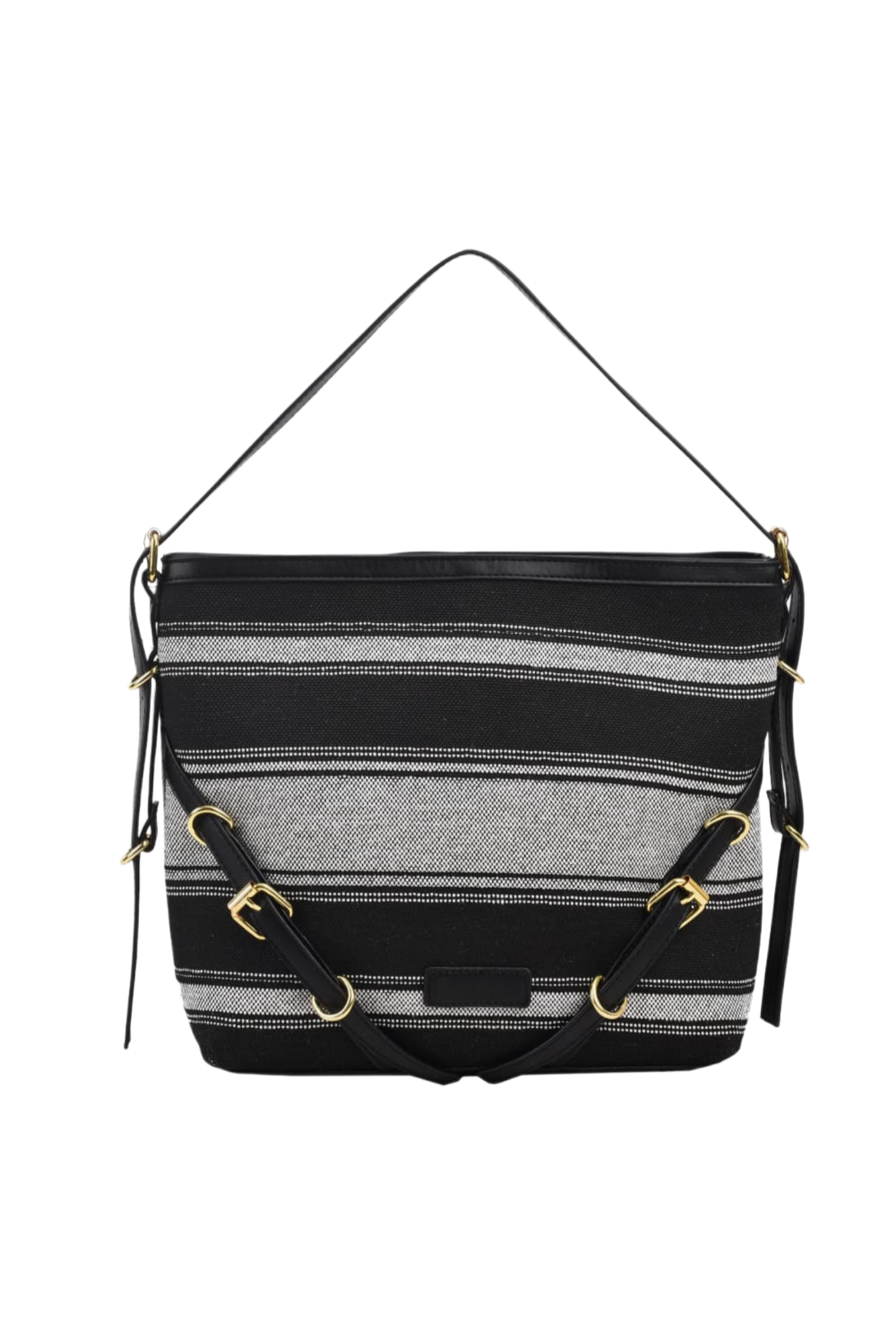 Striped Large Canvas Bag