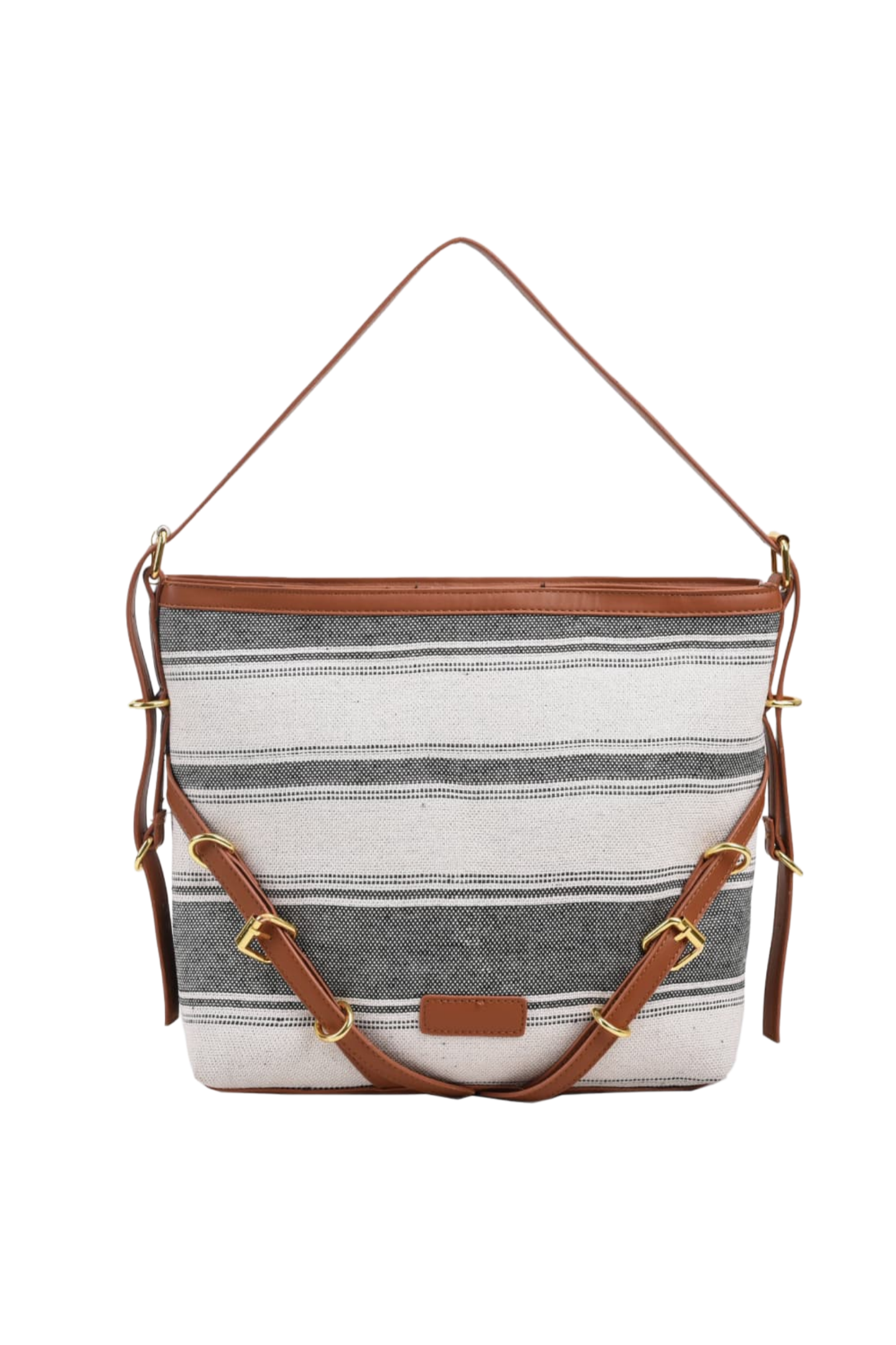 Striped Large Canvas Bag