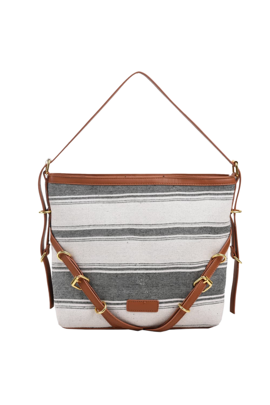 Striped Large Canvas Bag