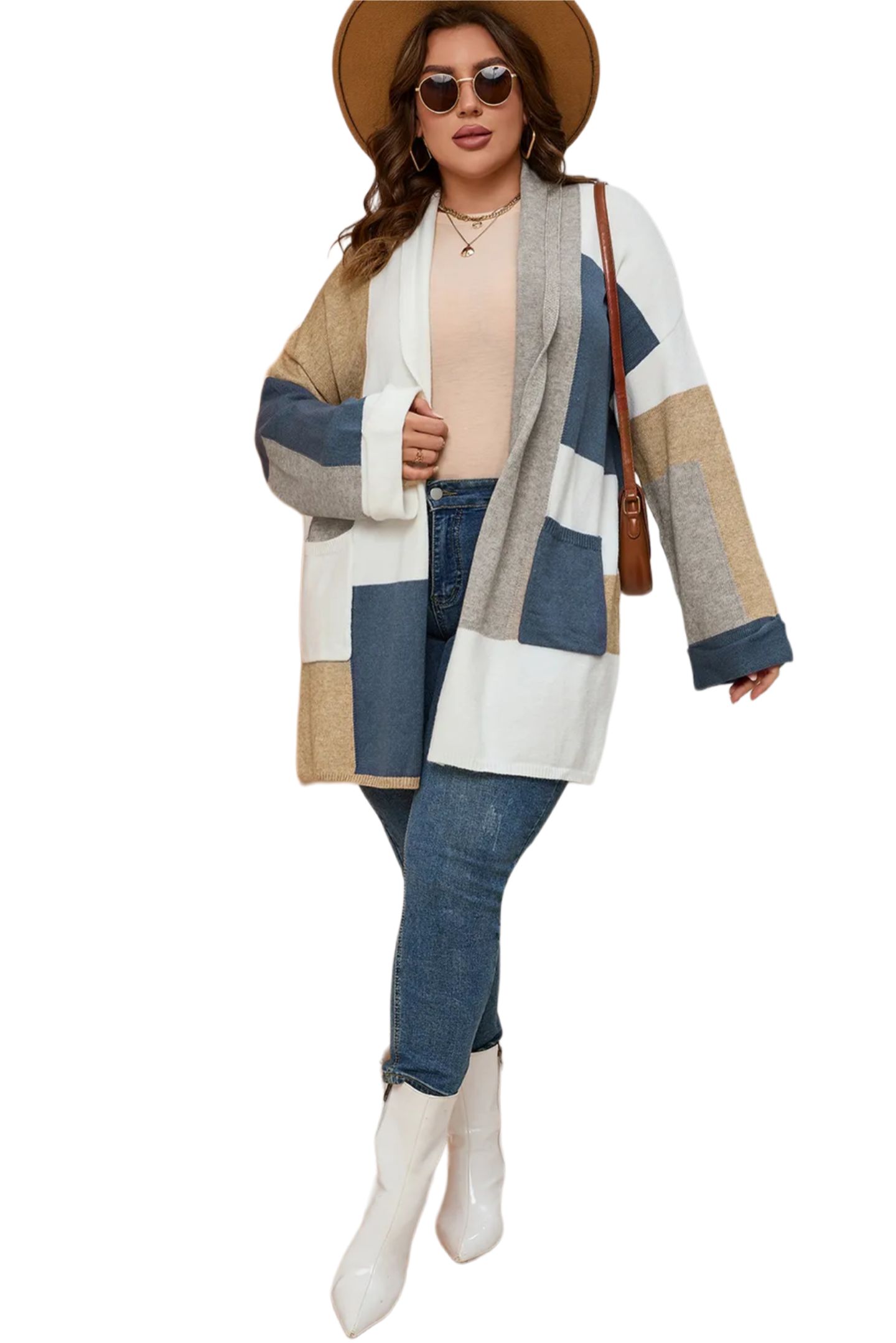 Color Block Long Sleeve Cardigan