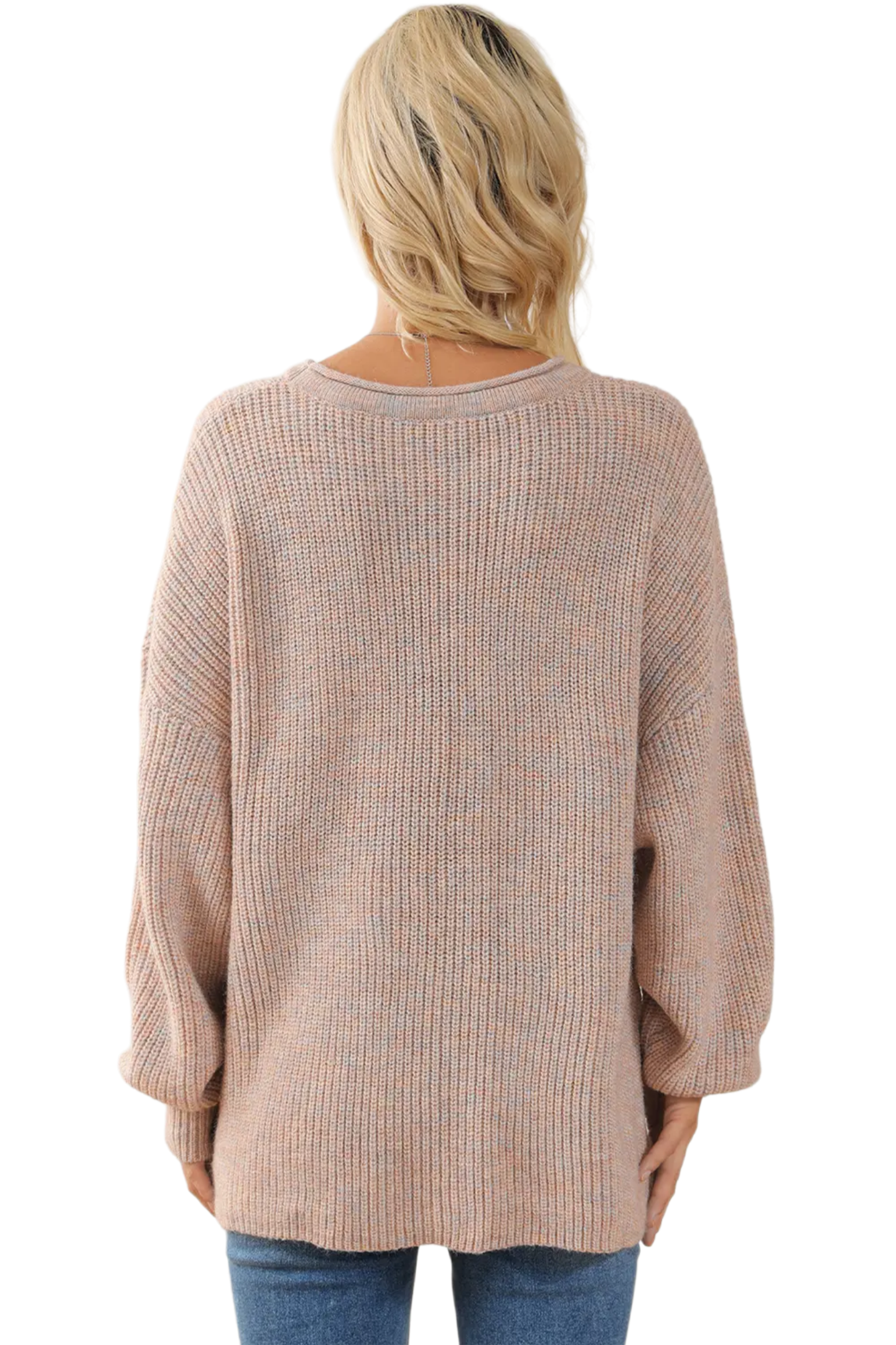 Round Neck Drop Shoulder Sweater