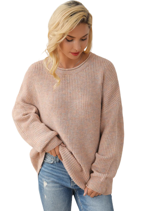 Round Neck Drop Shoulder Sweater