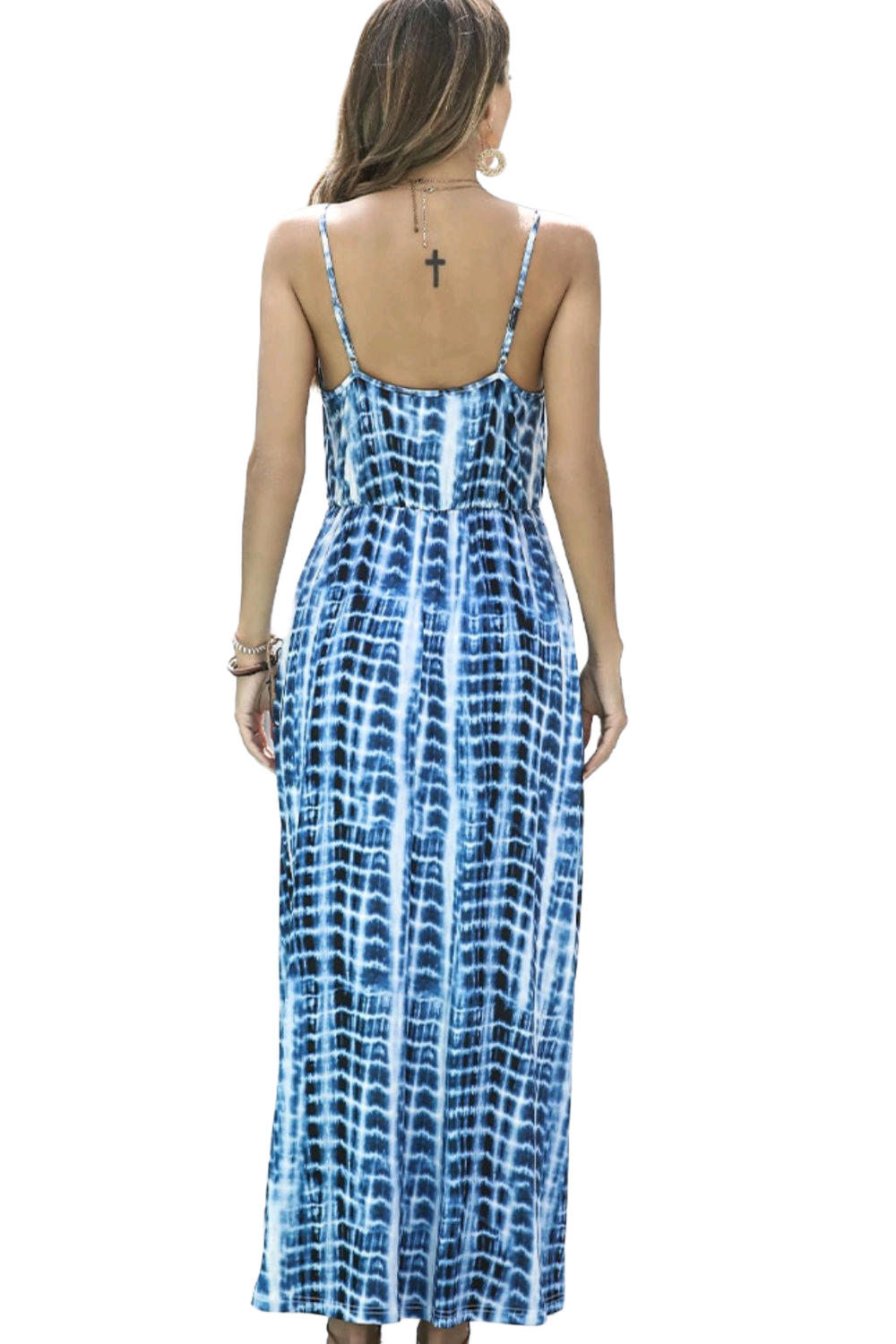 Tie-Dye Spaghetti Strap Maxi Dress