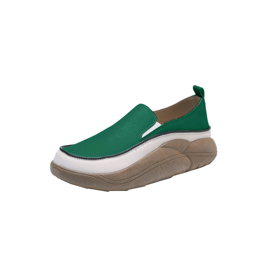 Teal Chunky Slip On Shoes