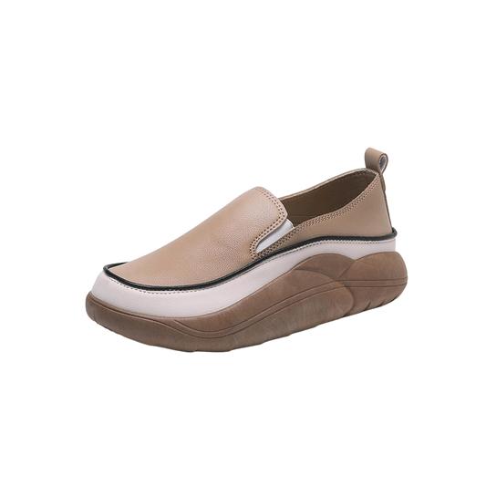 Khaki Chunky Slip On Shoes