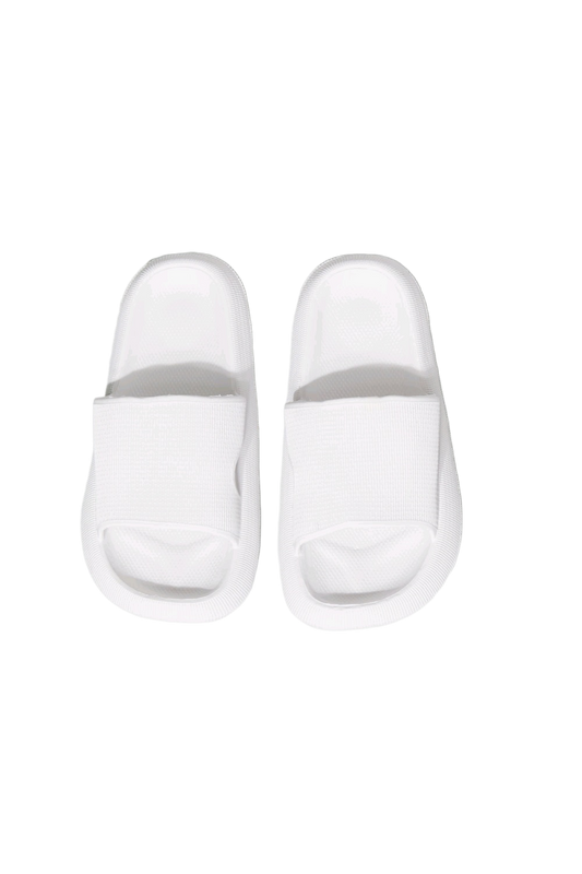 MMShoes Arms Around Me Open Toe Slide in White