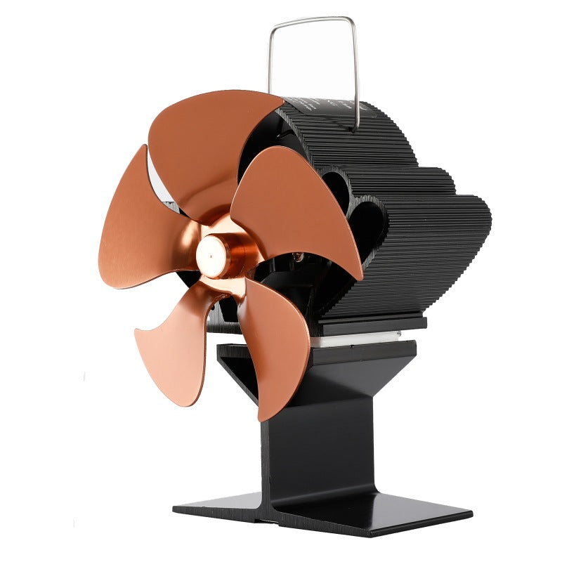 5 Blades Heat Powered Stove Fan For Wood Log Burn