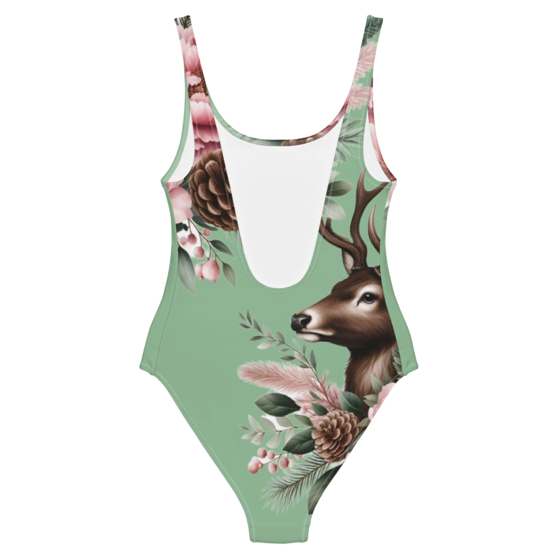 Forest Spring Summit Green One-Piece Swimsuit