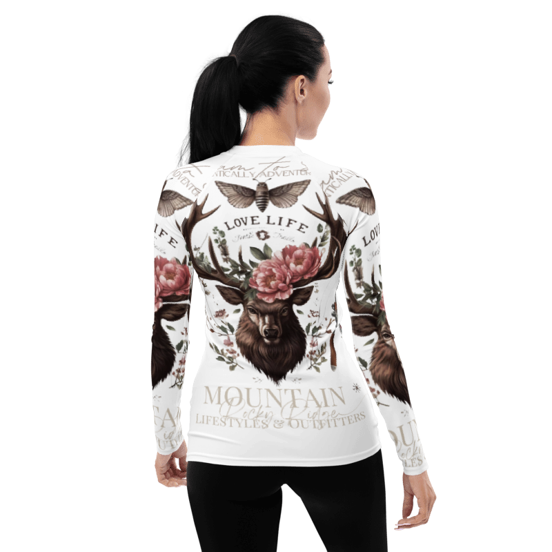 Women's Rash Guard Exclusive Love Life Live Outdoors MRRL&O Print Designs