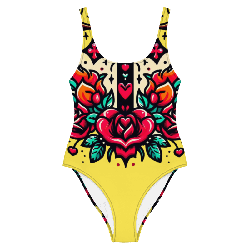 Yellow One-Piece Swimsuit