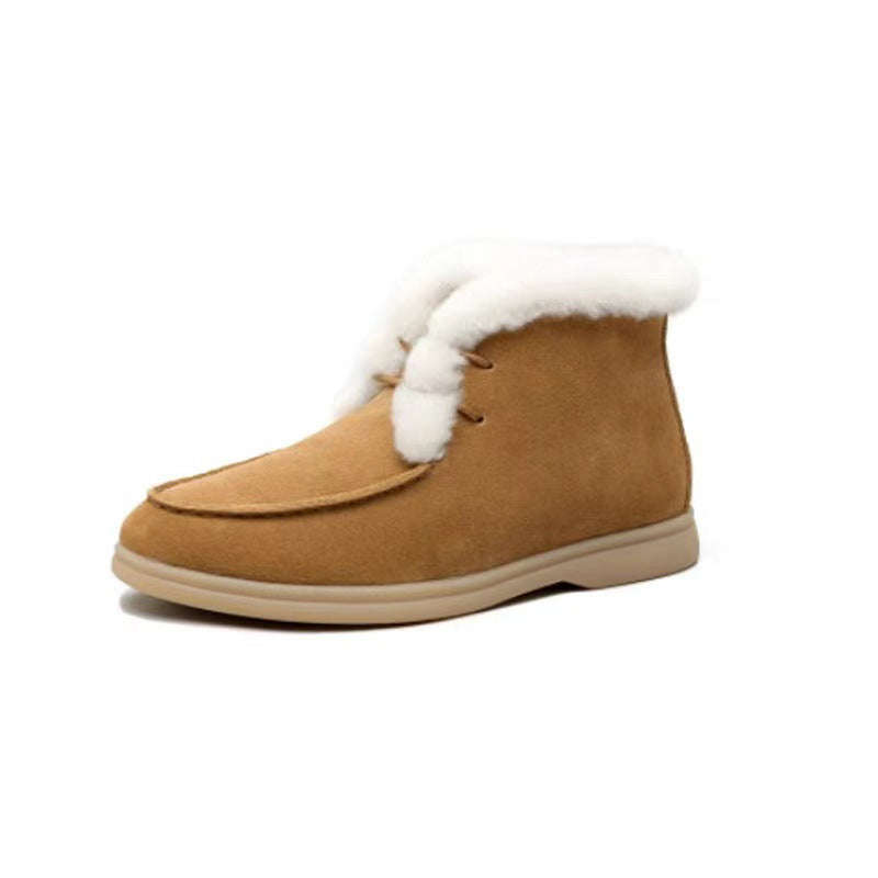 Ladies Comfortable Warm Lace-up Snow Boots