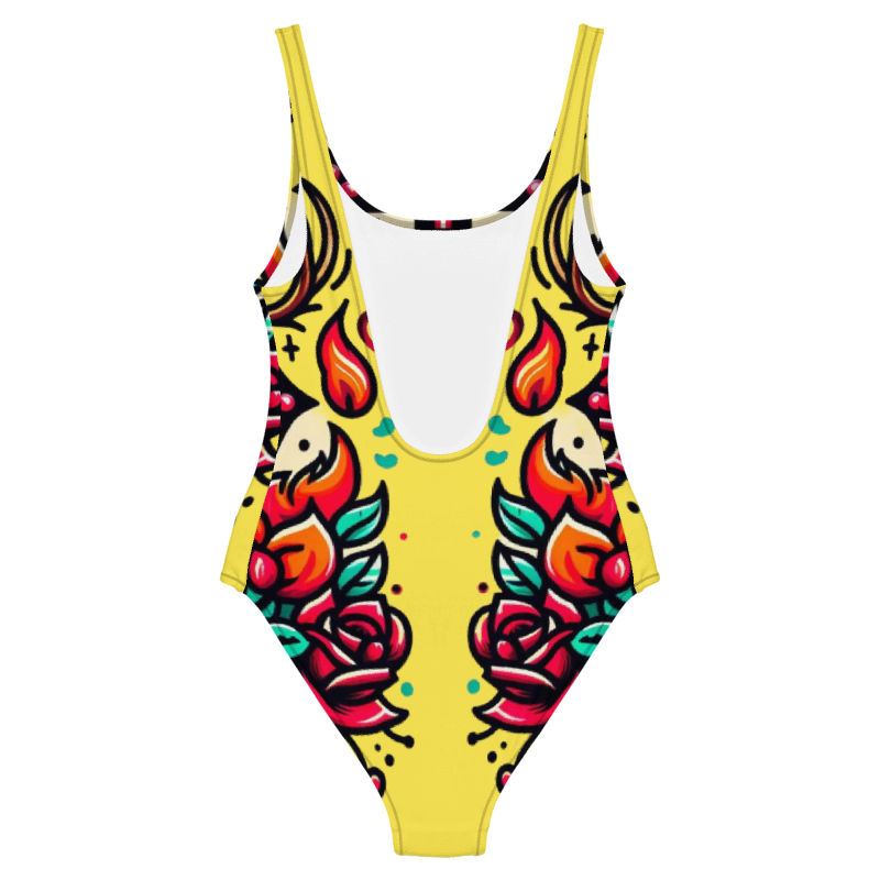 Yellow One-Piece Swimsuit