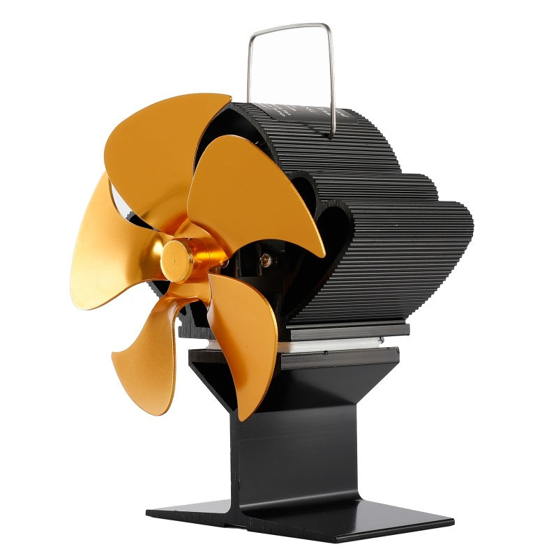 5 Blades Heat Powered Stove Fan For Wood Log Burn
