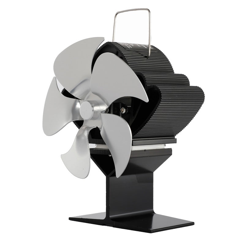5 Blades Heat Powered Stove Fan For Wood Log Burn