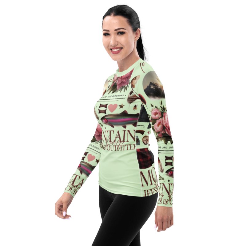 Women's Rash Guard Exclusive Love Life Live Outdoors MRRL&O Print Designs