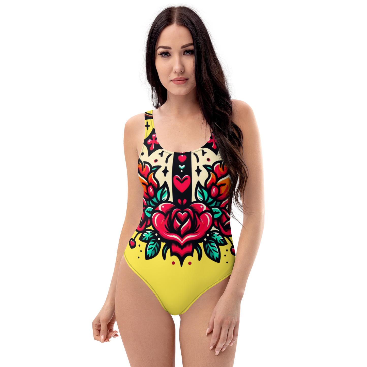 Yellow One-Piece Swimsuit