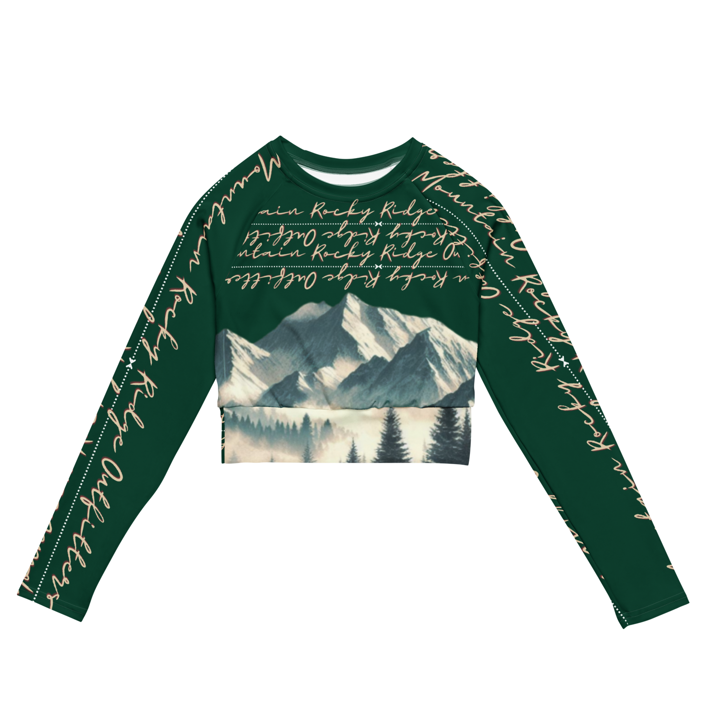 Recycled long-sleeve crop top