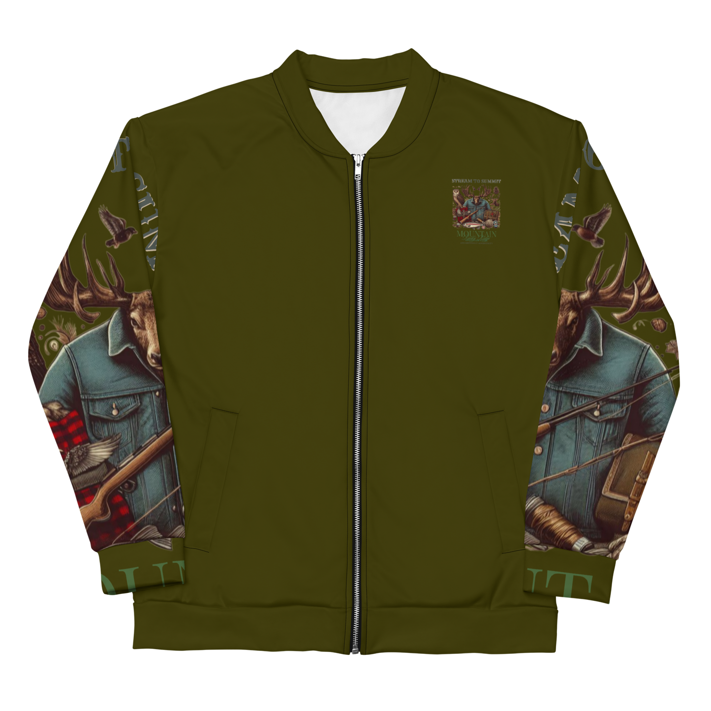 Unisex Bomber Jacket Exclusive Love Life Live Outdoors MRRL&O Print Designs