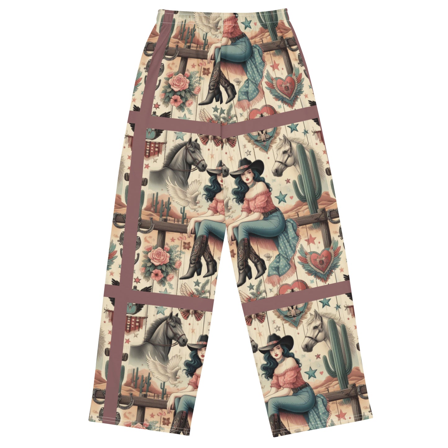 All-over print unisex wide-leg pants