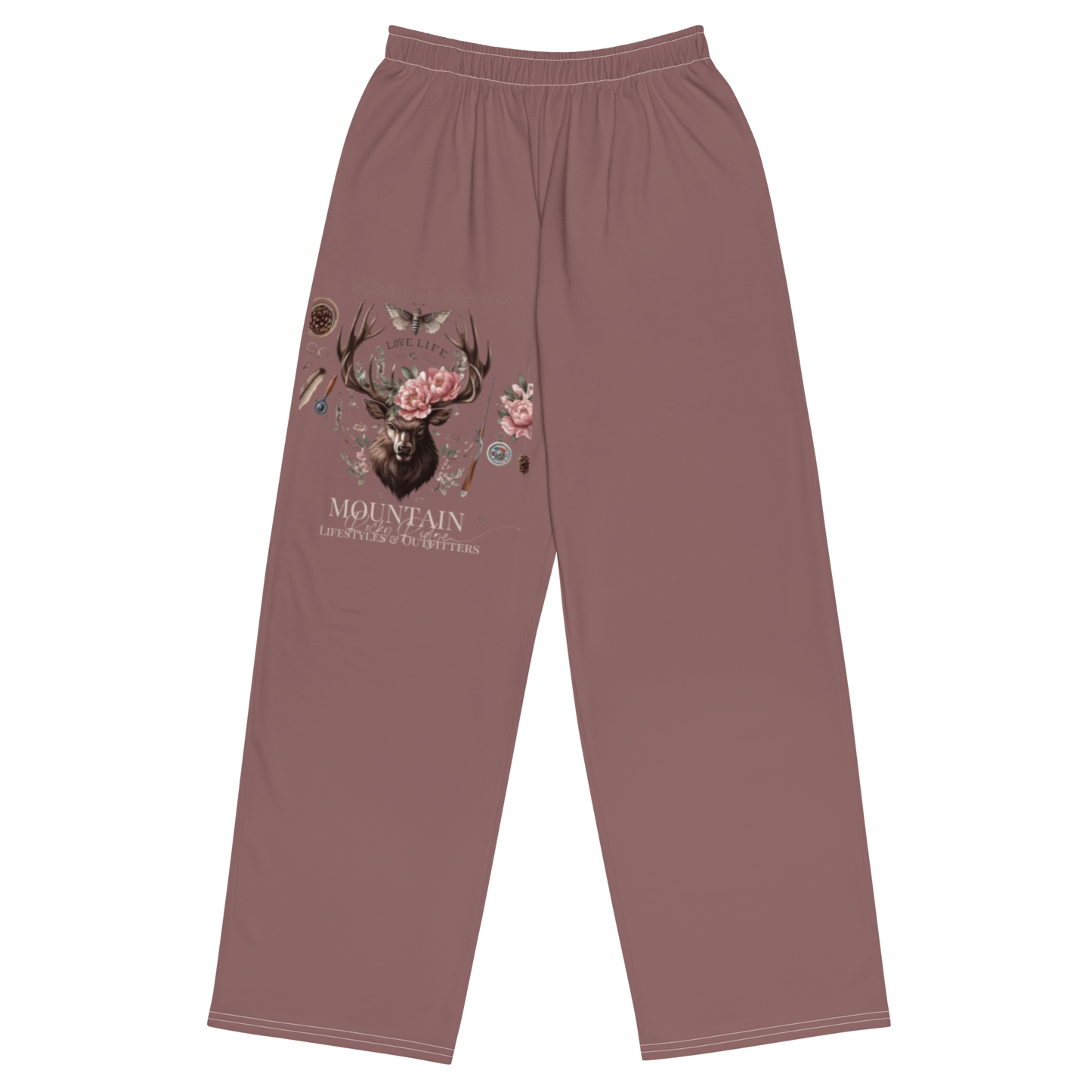 Cheeky Mauve All-over print unisex wide-leg pants