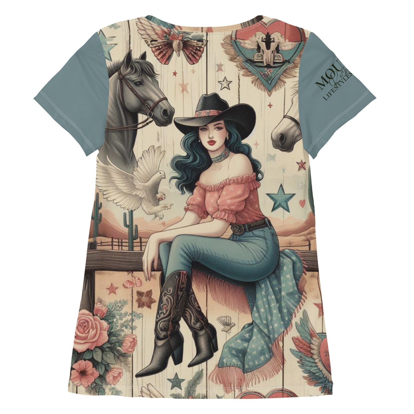 All-Over Print Women's Athletic T-shirt