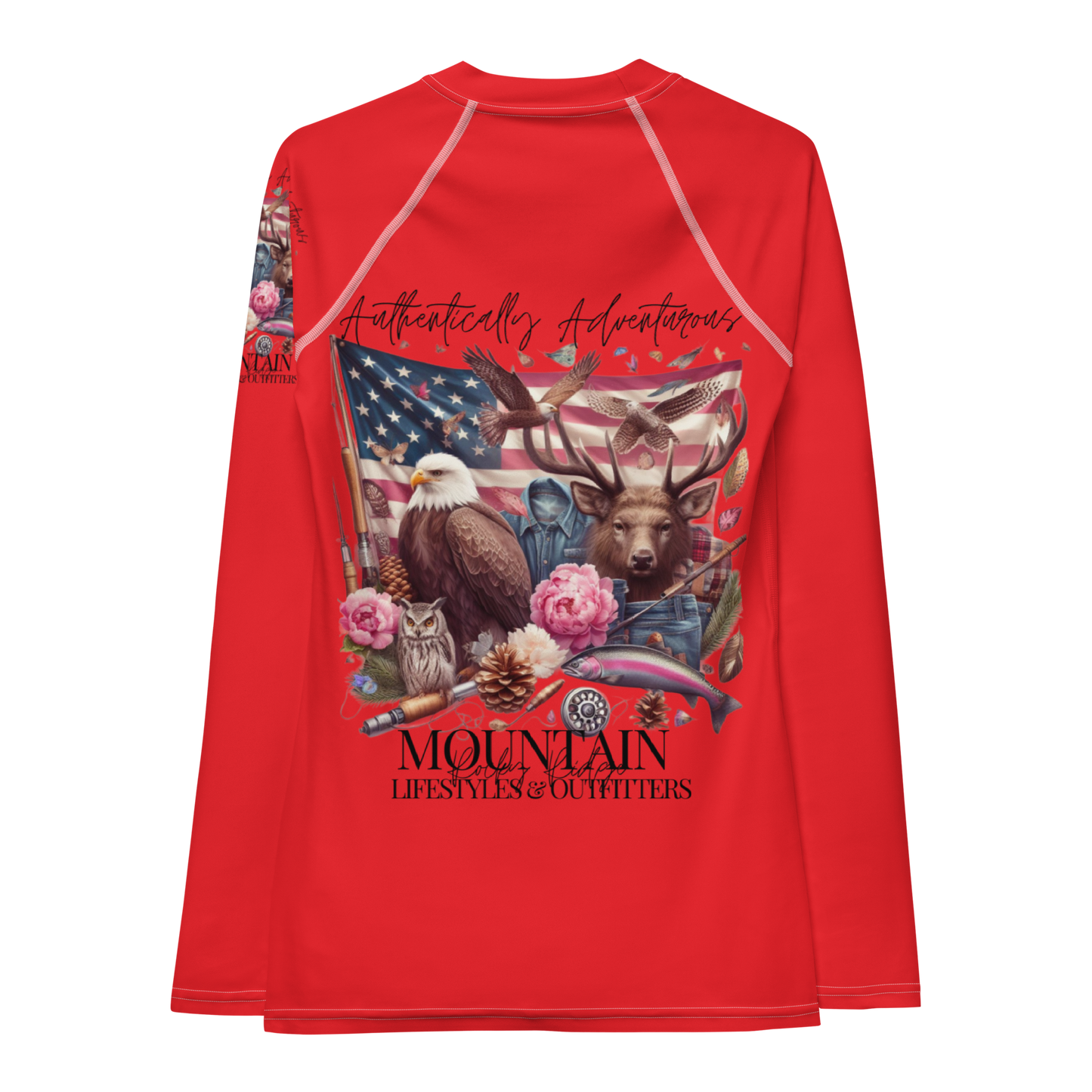 Women's Rash Guard Exclusive Love Life Live Outdoors MRRL&O Print Designs