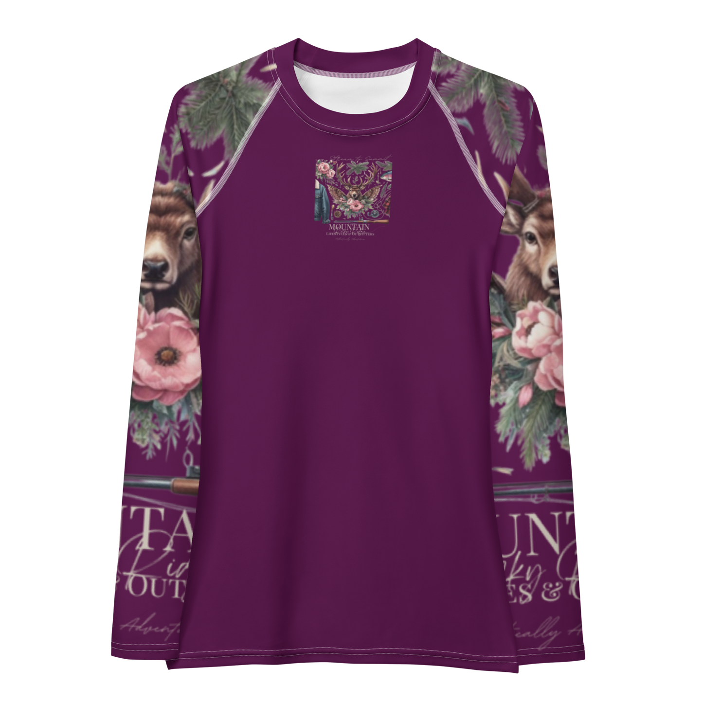 Women's Rash Guard Exclusive Love Life Live Outdoors MRRL&O Print Designs