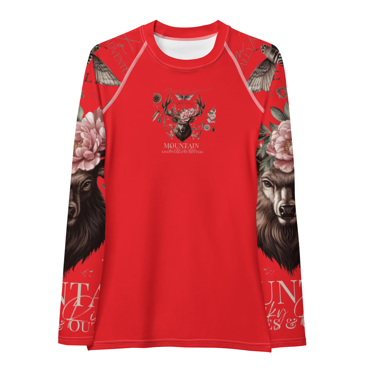 Women's Rash Guard Exclusive Love Life Live Outdoors MRRL&O Print Designs