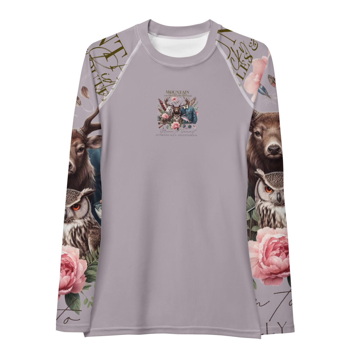 Women's Rash Guard Exclusive Love Life Live Outdoors MRRL&O Print Designs