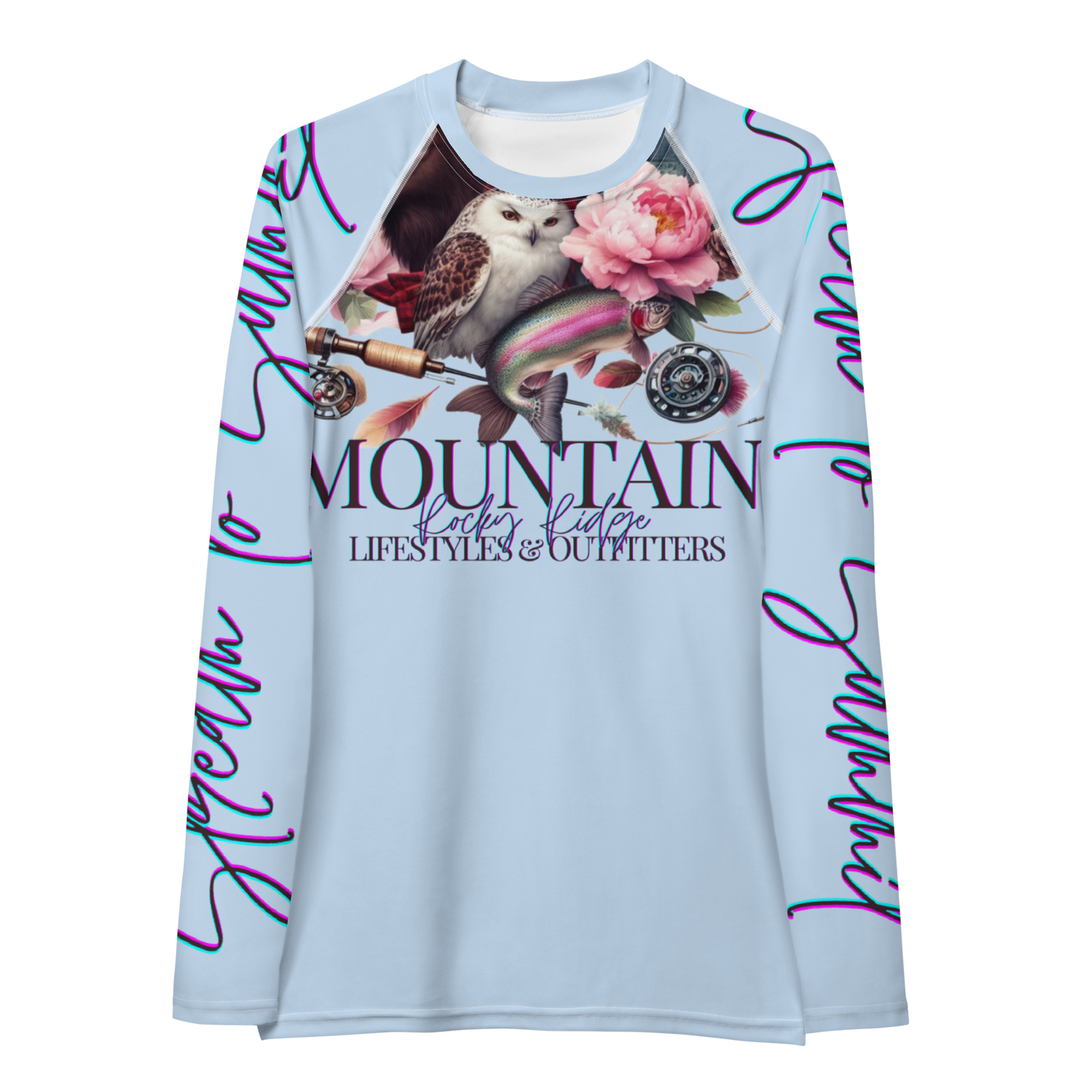 Women's Rash Guard Exclusive Love Life Live Outdoors MRRL&O Print Designs