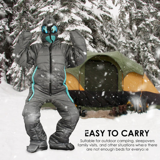 Alien Sleeping Bag Polyester Fiber Wearable Lazy Bag Comfortable Durable Sleeping Bag Funny Full Body Rest Bags Warm Hiking Tool