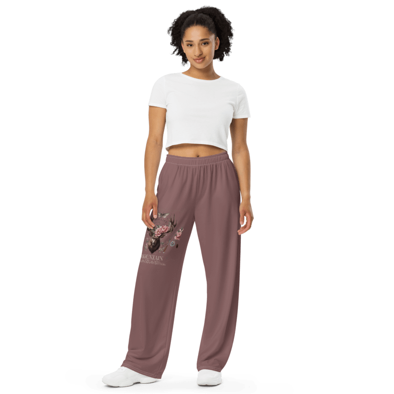 Cheeky Mauve All-over print unisex wide-leg pants