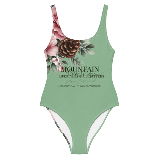 Forest Spring Summit Green One-Piece Swimsuit