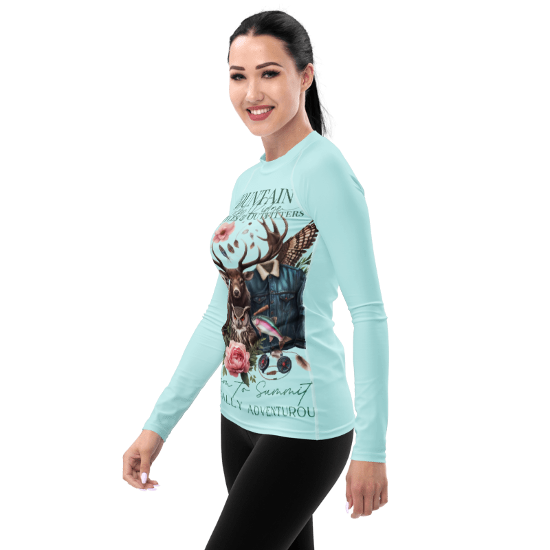 Women's Rash Guard Exclusive Love Life Live Outdoors MRRL&O Print Designs