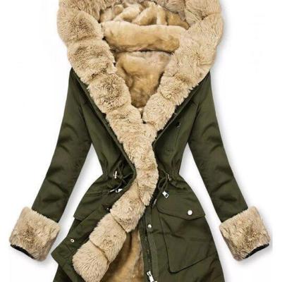 Women's Thermal Fur Collar Hooded Jacket