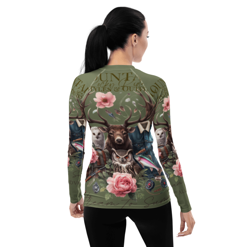 Women's Rash Guard Exclusive Love Life Live Outdoors MRRL&O Print Designs