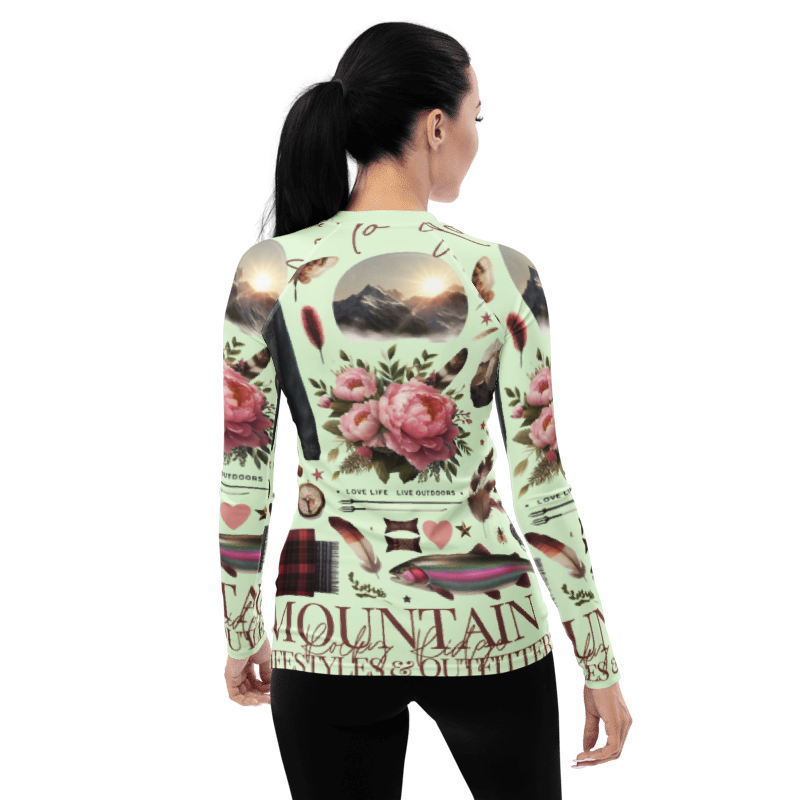 Women's Rash Guard Exclusive Love Life Live Outdoors MRRL&O Print Designs