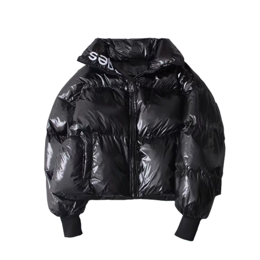 Women's Short Glossy Padded Down Jacket