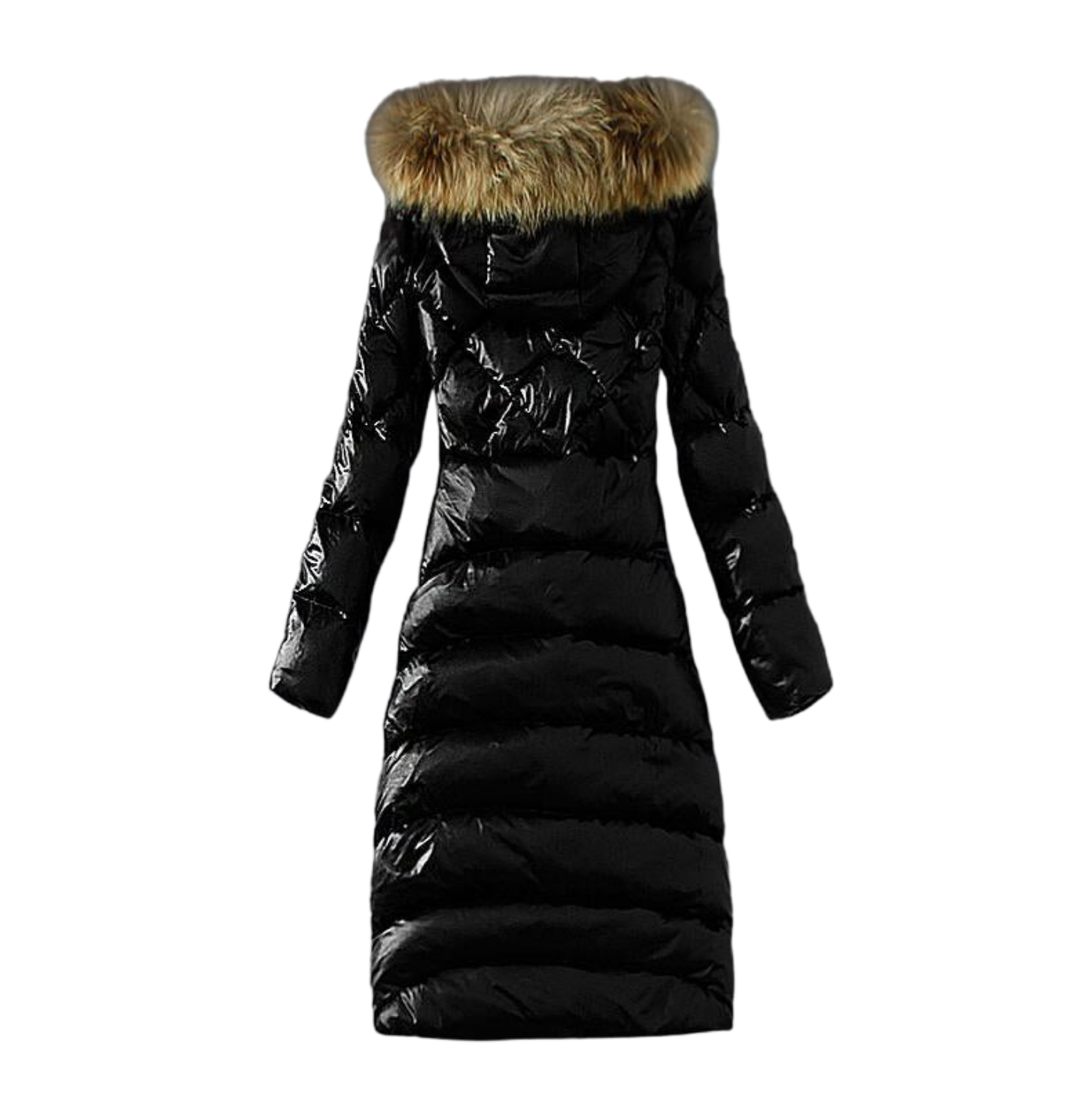 Raccoon Large Fur Collar Plus Size Slim Down Coat And Long Women