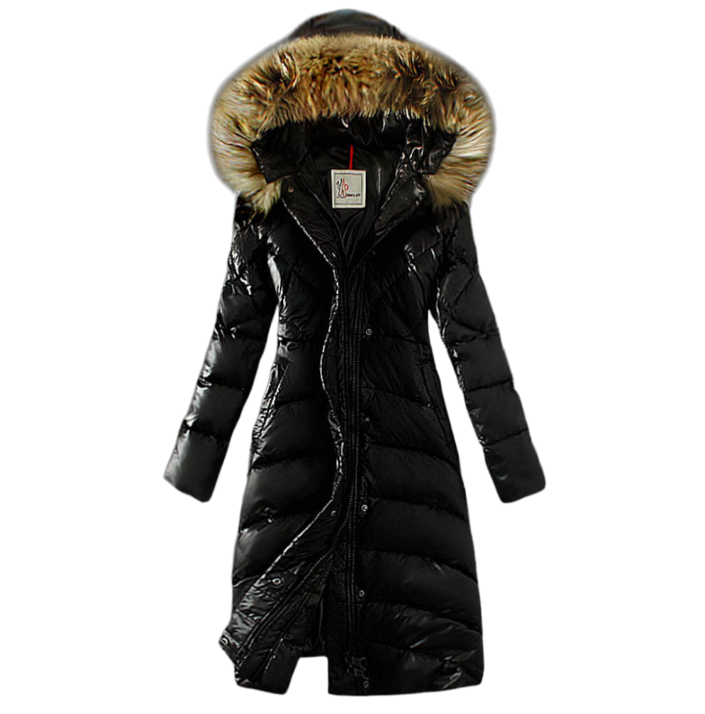 Raccoon Large Fur Collar Plus Size Slim Down Coat And Long Women