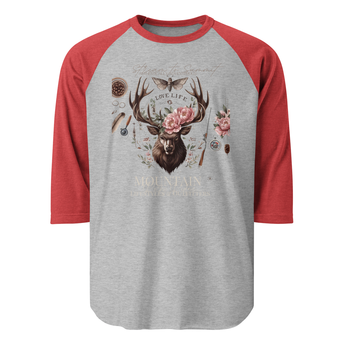 3/4 sleeve raglan shirt