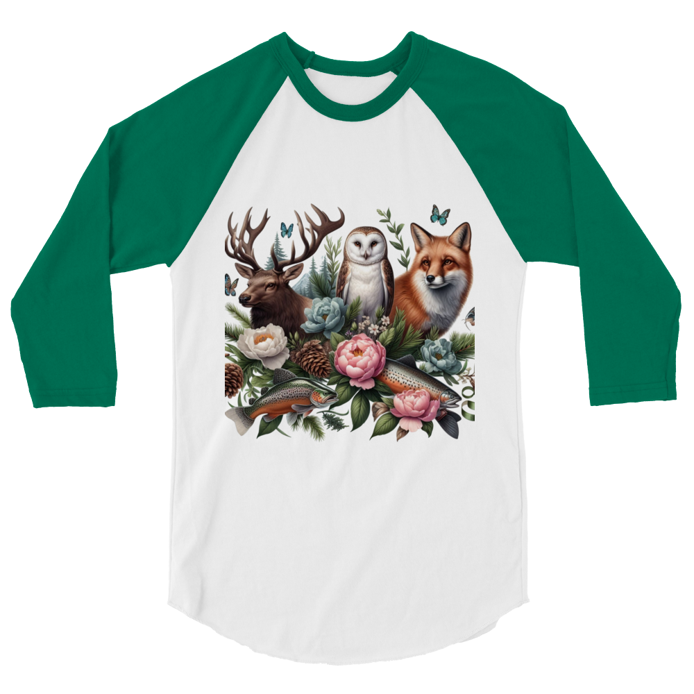 3/4 sleeve raglan shirt