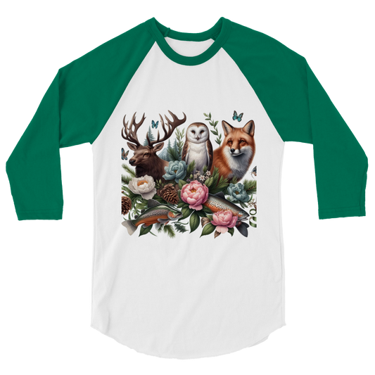 3/4 sleeve raglan shirt