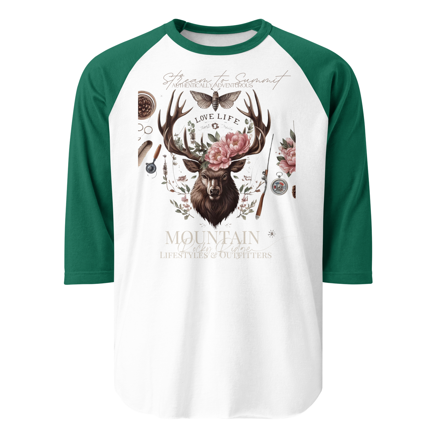 3/4 sleeve raglan shirt